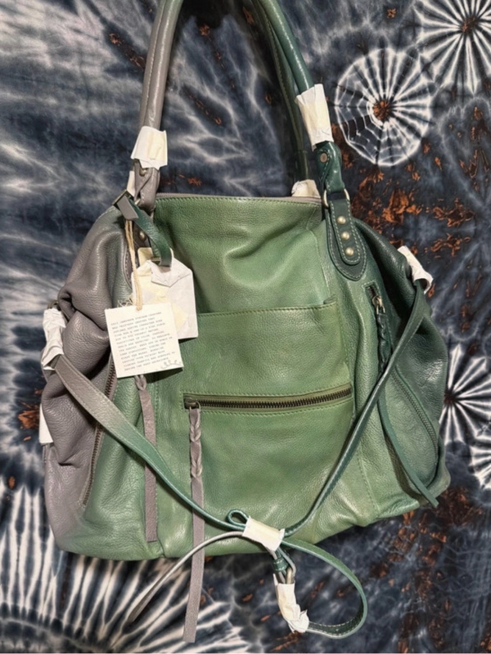 Free People Emerson Tote Green Ombré